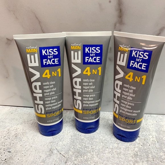 Kiss My Face Shave 4N1 Energizing Sport Scent 6 oz Lot of 3 DISCONTINUED - Picture 1 of 2